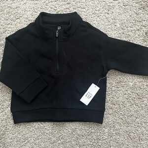 GAP Baby Black Half-Zip Pullover New